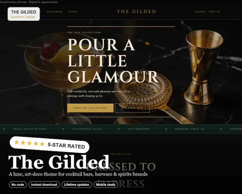 The Gilded Shopify theme