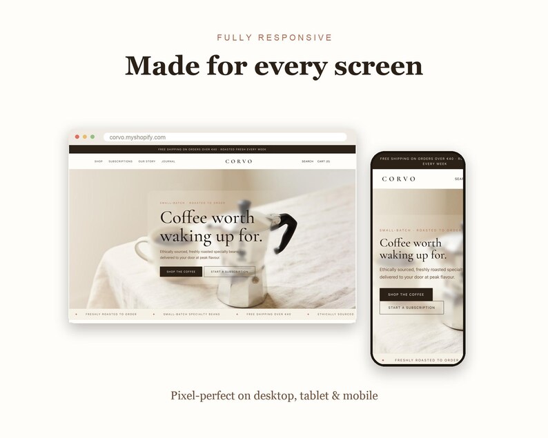 Corvo Shopify theme