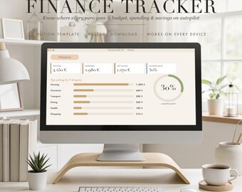 Finance Tracker Notion Template, Your whole financial life, Aesthetic Digital Planner, Instant Download
