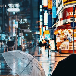 Rainy Streets Lightroom Presets Bundle, 6 Mobile & Desktop Presets, Cinematic Photo Filter, Instagram Blogger Aesthetic (Instant Download) image 5