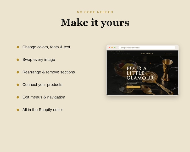 The Gilded Shopify theme