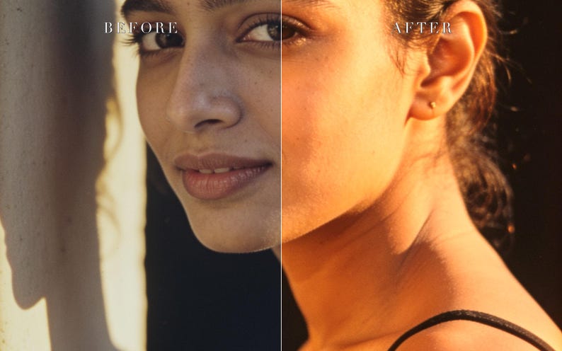 Kodak Portrait Lightroom Presets Bundle, Warm Film Style (Instant Download) image 6