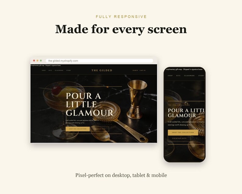 The Gilded Shopify theme