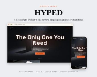One Product Dropshipping Shopify Theme, Viral Single Product Store Template, TikTok Ready High Converting OS 2.0 Website, Instant Download