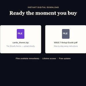 VAULT Shopify theme