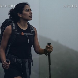 Bundel met Lightroom-presets voor sfeervolle berglandschappen, cinematische reisfotografie (mobiel/desktop) afbeelding 7