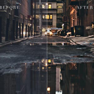 Rainy Streets Lightroom Presets Bundle, 6 Mobile & Desktop Presets, Cinematic Photo Filter, Instagram Blogger Aesthetic (Instant Download) image 8