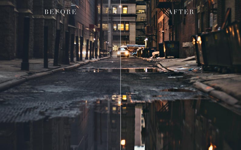 Rainy Streets Lightroom Presets Bundle, 6 Mobile & Desktop Presets, Cinematic Photo Filter, Instagram Blogger Aesthetic (Instant Download) image 8