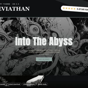 Eldritch Cosmic Horror Shopify Theme, Monochrome Manga Art Store (OS 2.0)