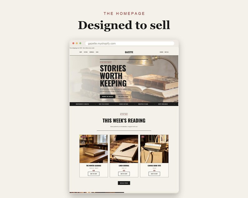 GAZETTE Shopify theme