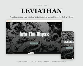 Eldritch Cosmic Horror Shopify Theme, Monochrome Manga Art Store (OS 2.0)