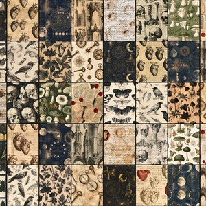 Dark Academia Patterns digital paper bundle