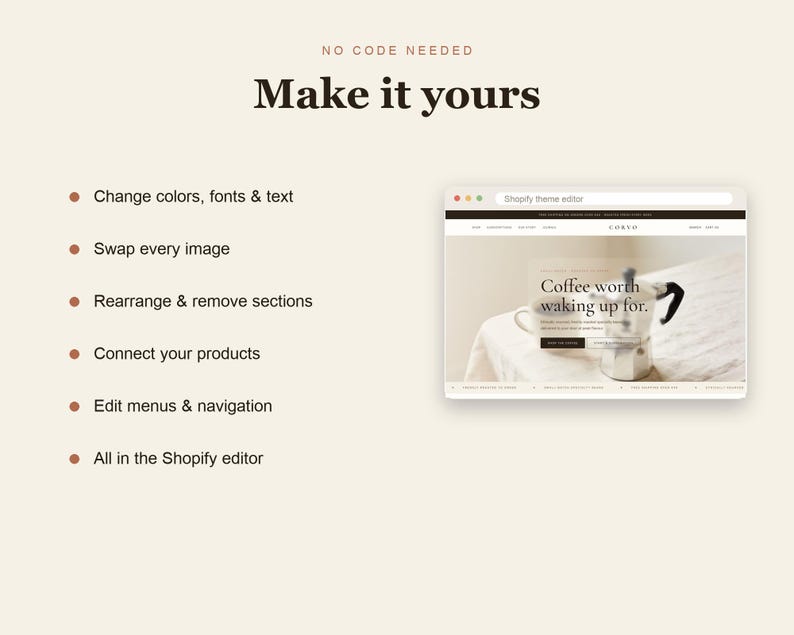 Corvo Shopify theme