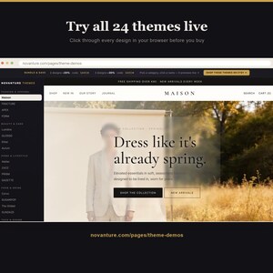 Novanture Complete Collection 24 Shopify themes bundle