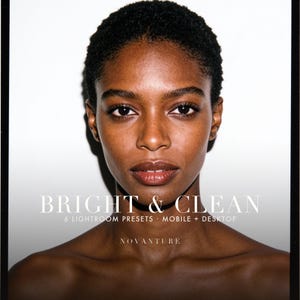 Bright Clean Lightroom Presets, Mobile Desktop Photo Filter (Instant Download) image 1