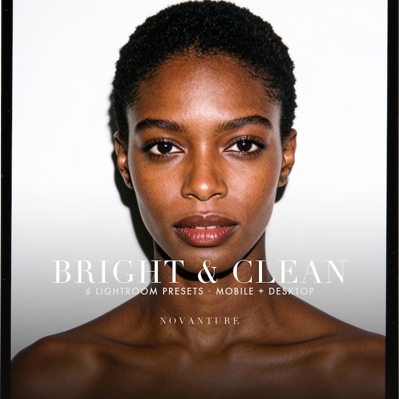 Bright Clean Lightroom Presets, Mobile Desktop Photo Filter (Instant Download) image 1