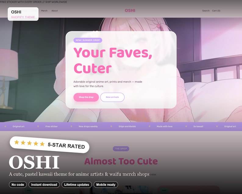 OSHI Shopify theme