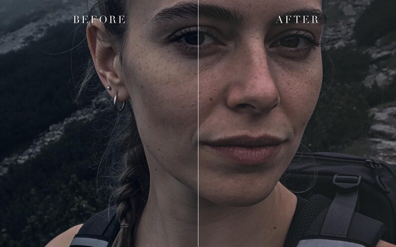 Bundel met Lightroom-presets voor sfeervolle berglandschappen, cinematische reisfotografie (mobiel/desktop) afbeelding 3