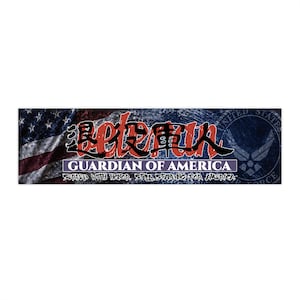 Veteran Air Force Bumper Sticker | Guardian of America | Military Kanji Sticker | US Air Force Veteran Gift | Car Decal