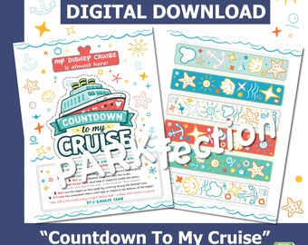 Disney Cruise Countdown Chain Paper Calendar | Instant Download & Print PNG | Vacation Trip Planner | Countdown To My Cruise | First Cruise