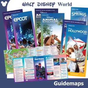Guidemaps for Disney World Parks | Guests w/Disabilities | Trip Plans | Magic Kingdom, EPCOT, Hollywood Studios, Animal Kingdom | Scrapbook