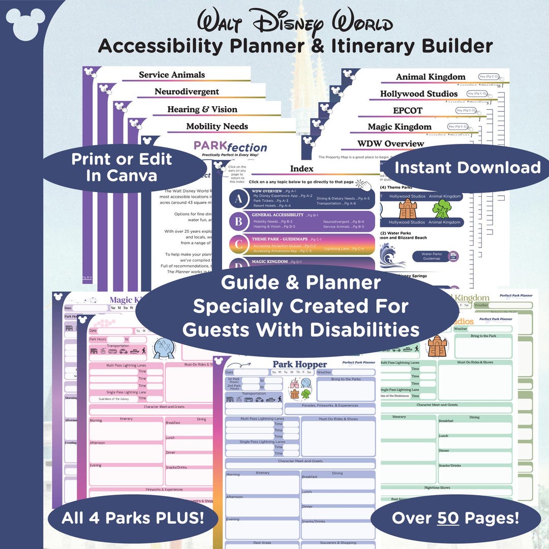 WDW Comprehensive Accessibility Planner & Itinerary Builder | Mobility ...