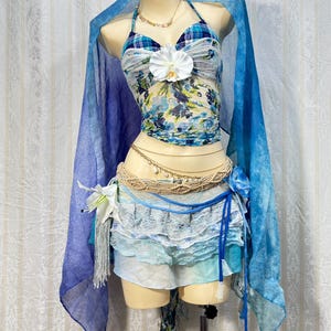 Browniecherry | Ocean Whisper | Upcycling Fairycore Festival Outfit Set - 6