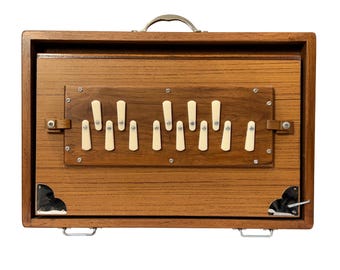 Single octave Shruti Box _ 13-Note Shruti Box _ 10x15x2.5 inch _ Multifold Bellows _One Octave _ 440Hz or Custom Tuning _ Premium Teak Wood