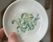 Gold Spotted Octopus Trinket Dish Spoon Ring Holder
