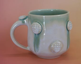 Large 16oz. Sea Urchin Ceramic Mug with Handle