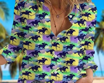 Kentucky Derby Race Blouse Shirt, Run For the Roses Shirt, Horse Racing Lover Shirt, Kentucky Race Weekend Shirt, Churchill Downs Racing