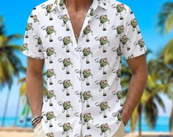 Buzz Lightyear Hawaiian Shirt, Toy Story Buzz Summer Button Shirt, To Infinity and Beyond Shirt, Disney Vacation Gear,Toy Story Gift For Him