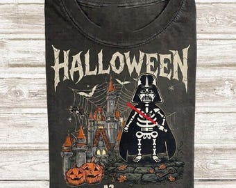 Vintage Star Wars Halloween Shirt, Darth Vader Trick-or-Treat Pumpkin Tee, Disney Halloween Trip Outfit, Spooky Seaon Shirt