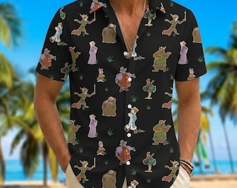 Disney Robin Hood Button Shirt, Little John OoDe-Lally Hawaii Shirt, Disney Trip Shirt, Animal Kingdom Trip Shirt