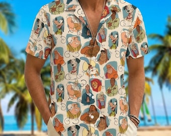Disney Cool Dads Club Button Shirt, Best Dad Ever Man Shirt, Goofy Mufasa King Triton Hawaii Shirt, Magic Kingdom Shirt, Fathers Day Gift