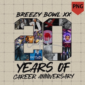 Chris Brown Tour 2025 PNG: Breezy Bowl XX Design (Digital Download)