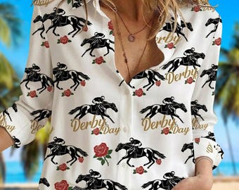 Kentucky Derby 2026 Blouse Shirt, Run For the Roses Shirt, Horse Racing Lover Shirt, Kentucky Race Weekend Shirt, Churchill Downs Racing