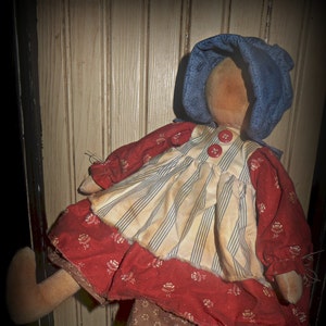 Primitive "Plain Jane" instant download prairie doll epattern, Primitive Patterns