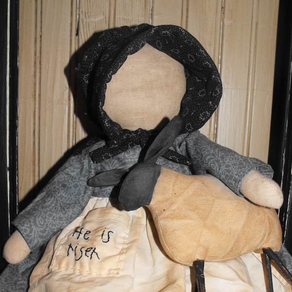 Primitive "Kari Christina" Prairie Doll instant download e-Pattern, Primitive Patterns