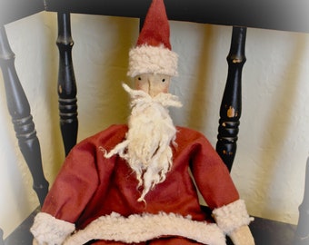 Primitieve kerstman 'Mr. Claus' instant download e-patroon, primitieve patronen