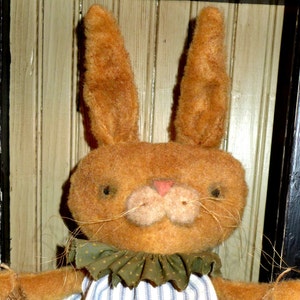 Easter Rabbit "Cinnamon Bunny" Doll instant download e-pattern, Primitive Patterns