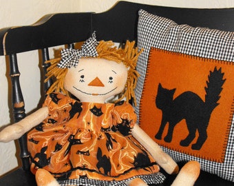 Primitive Halloween Raggedy Doll  e-Pattern