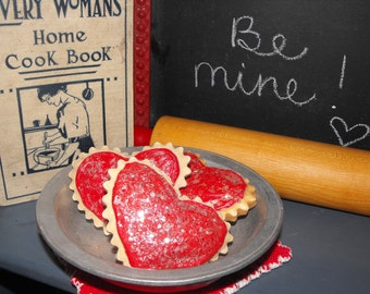 Faux Valentine's Day Cookies Recipe - instant download PDF, Primitive Patterns