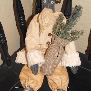Primitive &quot;Mr. Kringles&quot; Black Santa instant download e-pattern, Primitive Patterns