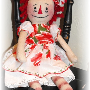 Primitive &quot;Hankie Anne&quot; Doll instant download e-pattern, Primitive Patterns