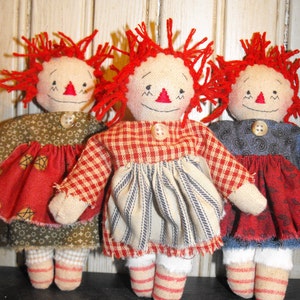 Primitive "Itty Bitty Annie" Doll instant download e-pattern, Primitive Patterns