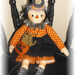 Primitive &quot;Hallie Ann&quot; Raggedy Doll instant download e-Pattern, Primitive Patterns