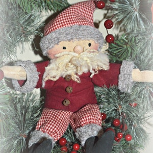 Primitive Tomte Scandinavian Santa Doll instant download e-pattern, Primitive Patterns