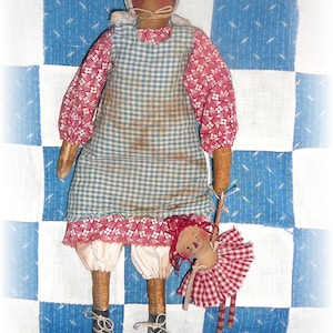 Primitive &quot;Laura Elizabeth and Annie&quot; Raggedy Doll instant download e-pattern, Primitive Patterns