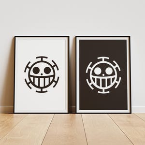 Affiche une pièce, impression anime minimaliste, art numérique Luffy, oeuvres d'art de fans de manga, décoration d'intérieur drapeau pirate, cadeaux subtils, produits dérivés ringards abstraits